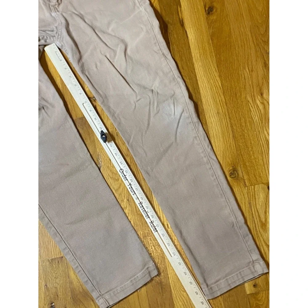 American Giant Pants Roughneck Mens 30x29 Beige Canvas Straight Leg Stretch